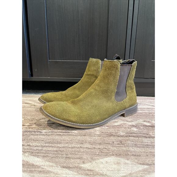 ASOS Men’s Ankle Boots Size 7 Green Suede Casual Date Business - Picture 1 of 4